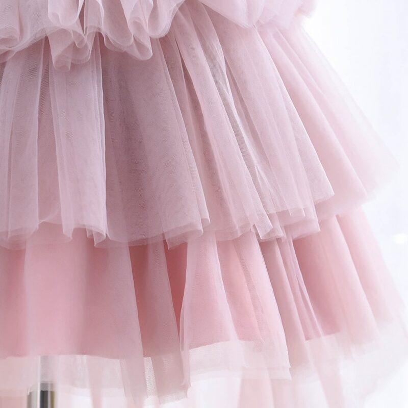 Elegant  Tulle Sequined Bow Party Dress - Image 8