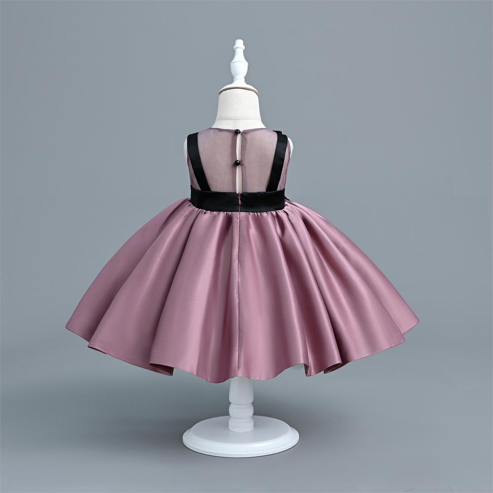 Little Princess Dusty Pink And Black Special Occasion Party Dress - Image 2