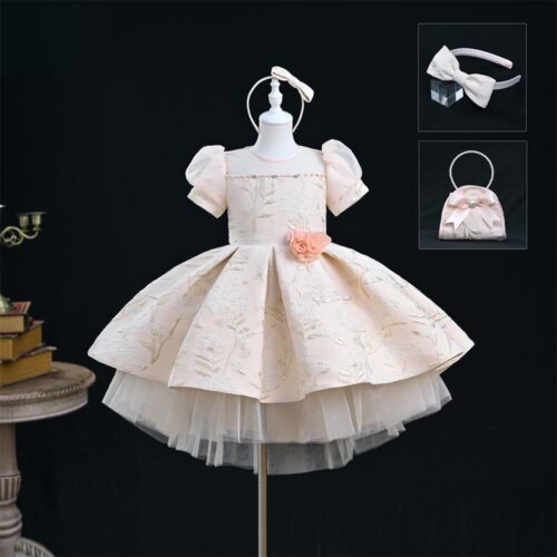 Special Occasions Girls Dress With Headband And Bag