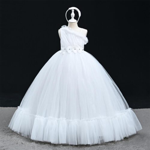 Elegant One-Shoulder Ball Gown special occasions girls party dress
