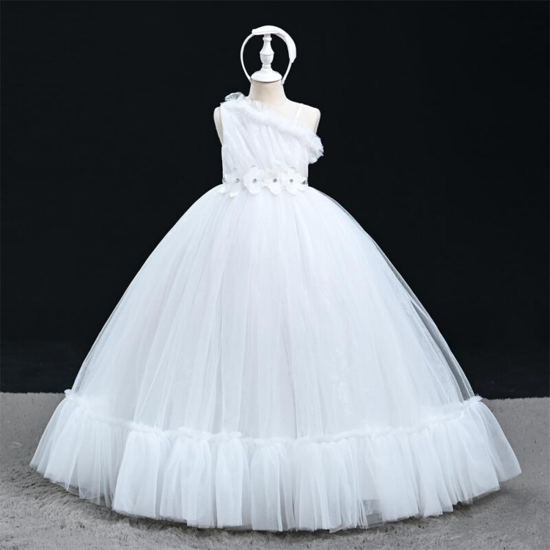 Elegant One-Shoulder Ball Gown special occasions girls party dress