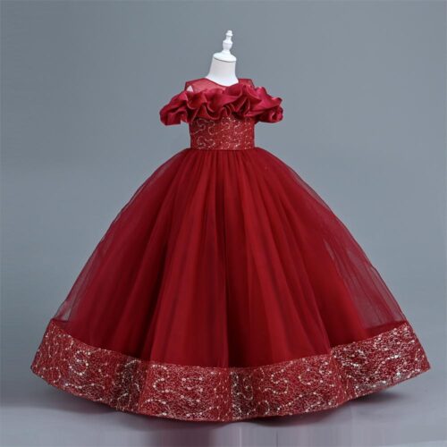 Elegant girls Tulle girls party dress