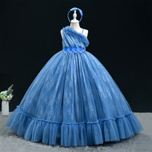 Elegant One-Shoulder Ball Gown special occasions girls party dress