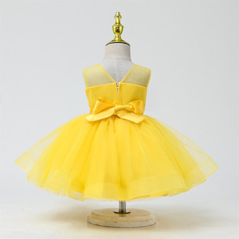 Sunshine Yellow Party Dress With Headband - Image 5