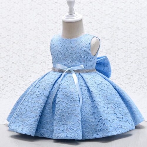 Little Princess Blue Lace Baby Party Dress