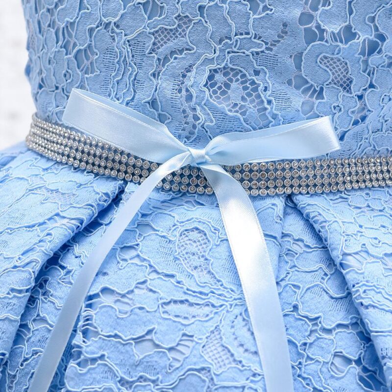 Little Princess Blue Lace Baby Party Dress - Image 5