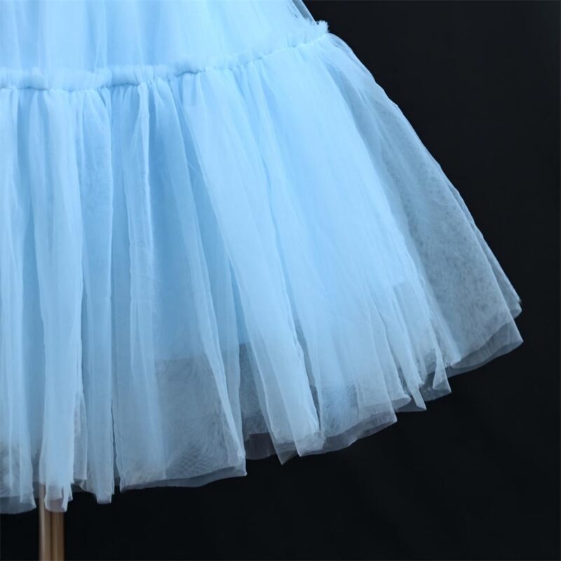 Light Blue Princess Party Dress With Headband - Image 3