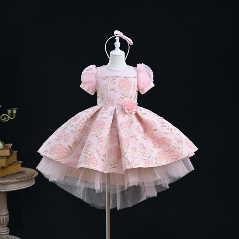 Special Occasions Girls Dress With Headband And Bag - Image 6