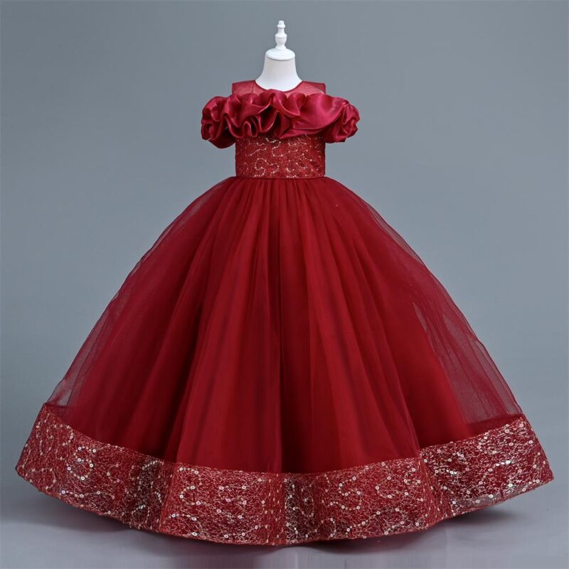 Elegant girls Tulle girls party dress - Image 4