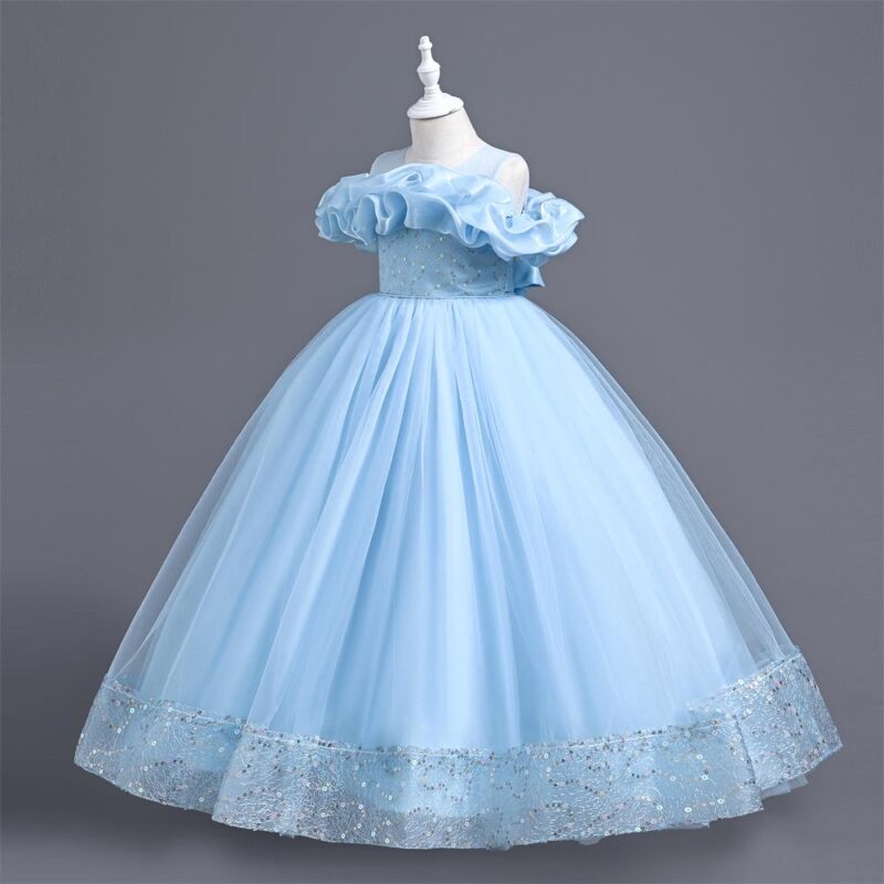 Elegant girls Tulle girls party dress - Image 5