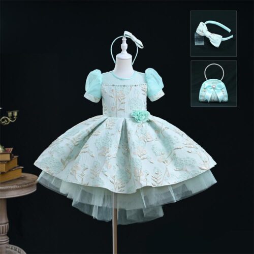 Special Occasions Girls Dress With Headband And Bag