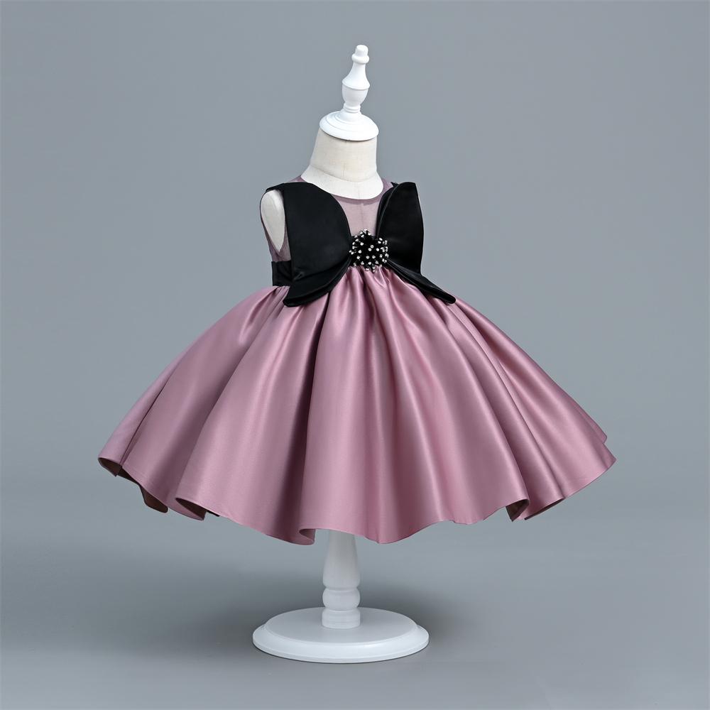Little Princess Dusty Pink And Black Special Occasion Party Dress
