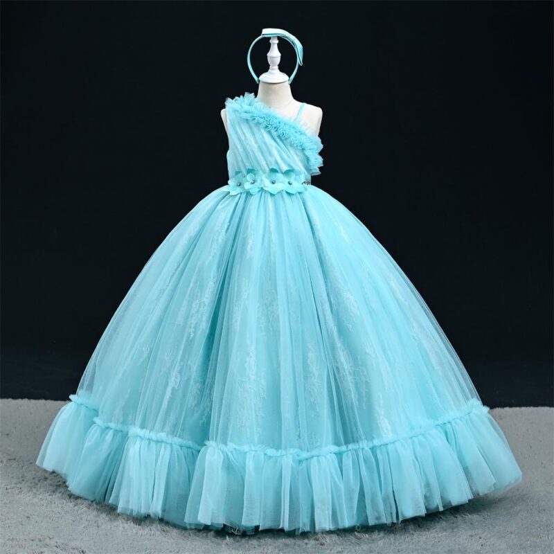 Elegant One-Shoulder Ball Gown special occasions girls party dress