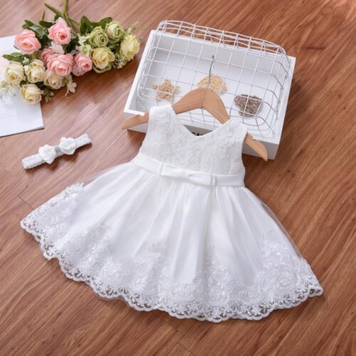 White baby party dress